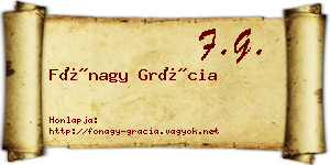 Fónagy Grácia névjegykártya